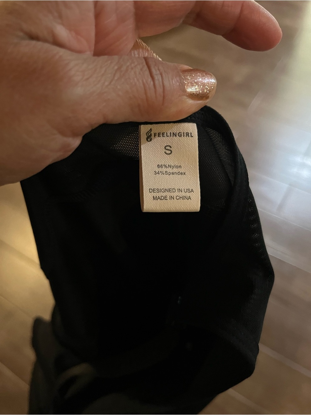Feelingirl Black Shapewear Bodysuit with Adjustable Straps - Picture 3 of 5